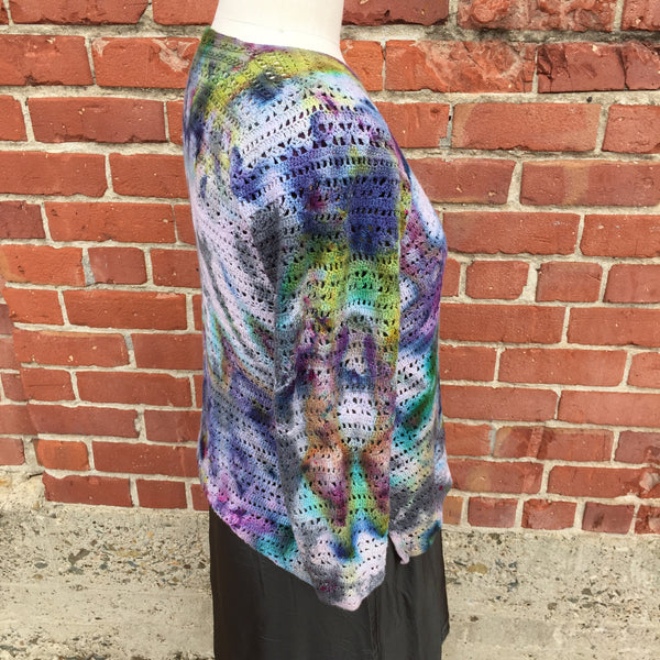 Crochet Lace Shibori Tie Dye Sweater by Sage Luxury