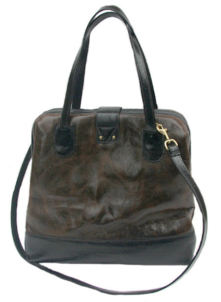 Venus Tote in Slate Leather by Sage Luxury - Offhand Designs